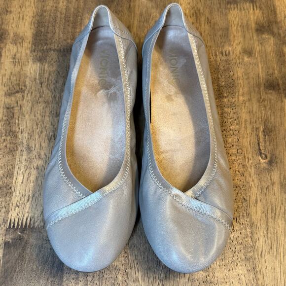 Vionic Caroll Classic Leather Ballet Flat Arch Support Ortho Gray Women’s Sz 9.5 - Picture 3 of 9